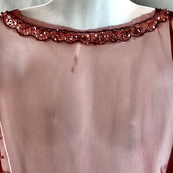Free People Sheer Crop Tee W Copper Embroidery, XS - Picture 8 of 8